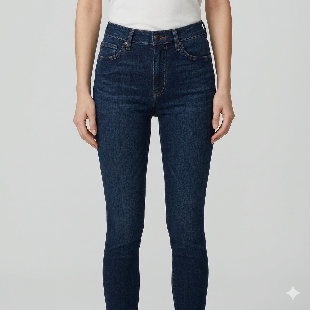 Vibrant M.I.U. High Rise Skinny Jeans Dark Wash Stretch Denim Size 5 W26